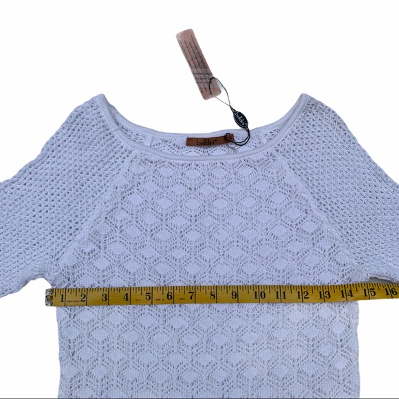 belldini White Crochet Sweater (SZ S) - Picture 7 of 8